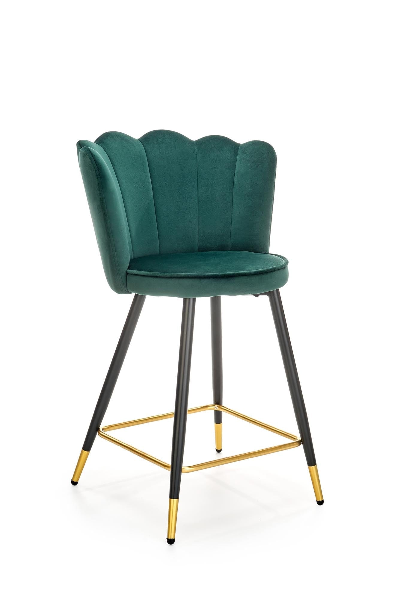Halmar Sgabello da bar in velluto Hoku-106 Verde