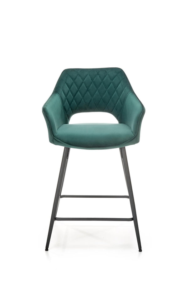 Halmar Sgabello da bar in velluto Hoku-107 Verde