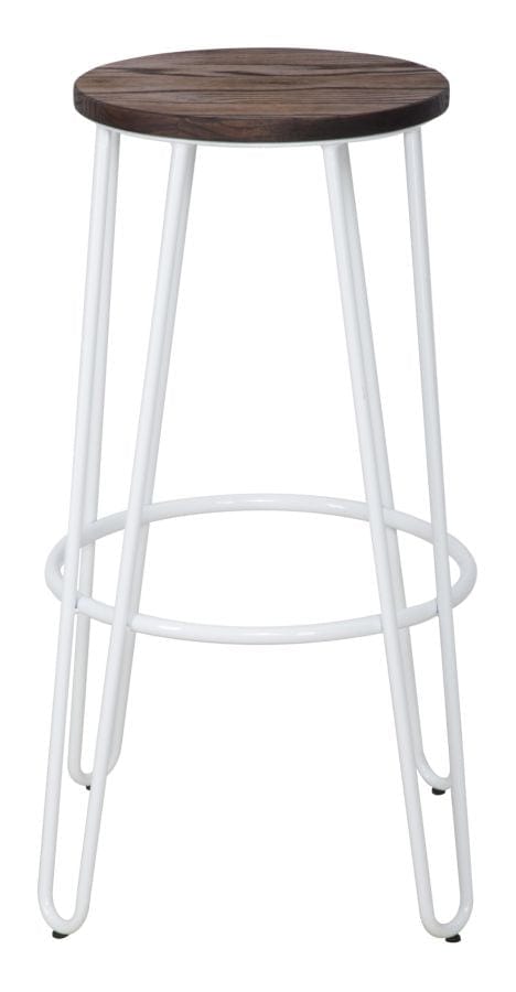 Sgabello Detroit Simple Set 2 Pz Bianco cm Ø 39x76 (2)