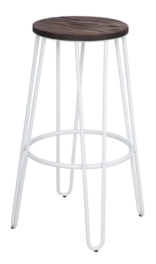 Sgabello Detroit Simple Set 2 Pz Bianco cm Ø 39x76 (3)