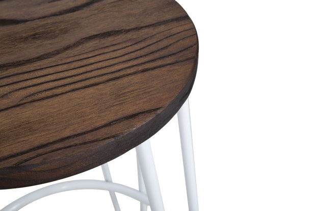 Sgabello Detroit Simple Set 2 Pz Bianco cm Ø 39x76 (7)