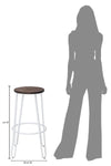 Sgabello Detroit Simple Set 2 Pz Bianco cm Ø 39x76 (9)