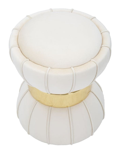 Sgabello Flower Crema cm Ø 40x44 (1)