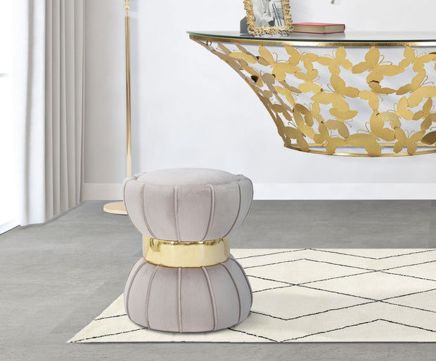 Sgabello Flower Grigio cm Ø 40x44