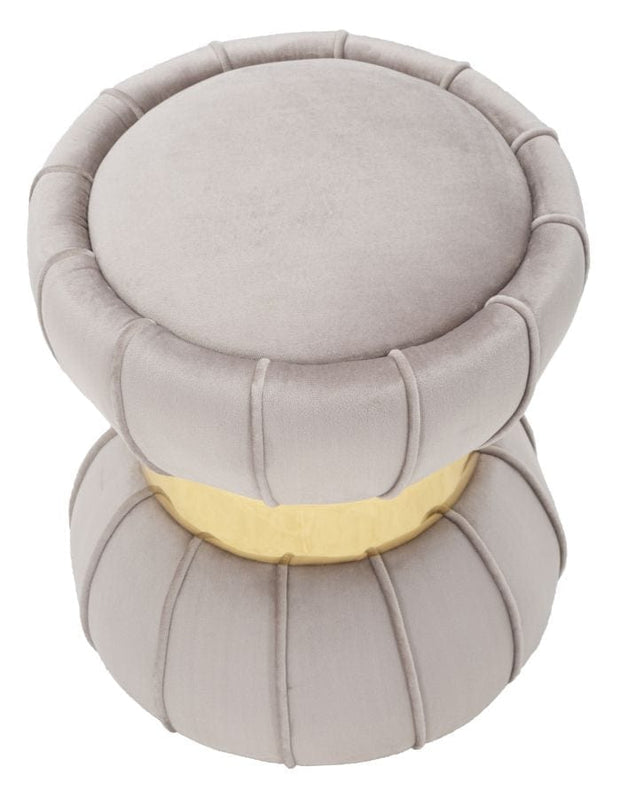 Sgabello Flower Grigio cm Ø 40x44 (1)
