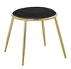 Sgabello Glam Emily Nero cm Ø 45x45 (Altezza Gambe cm 41)