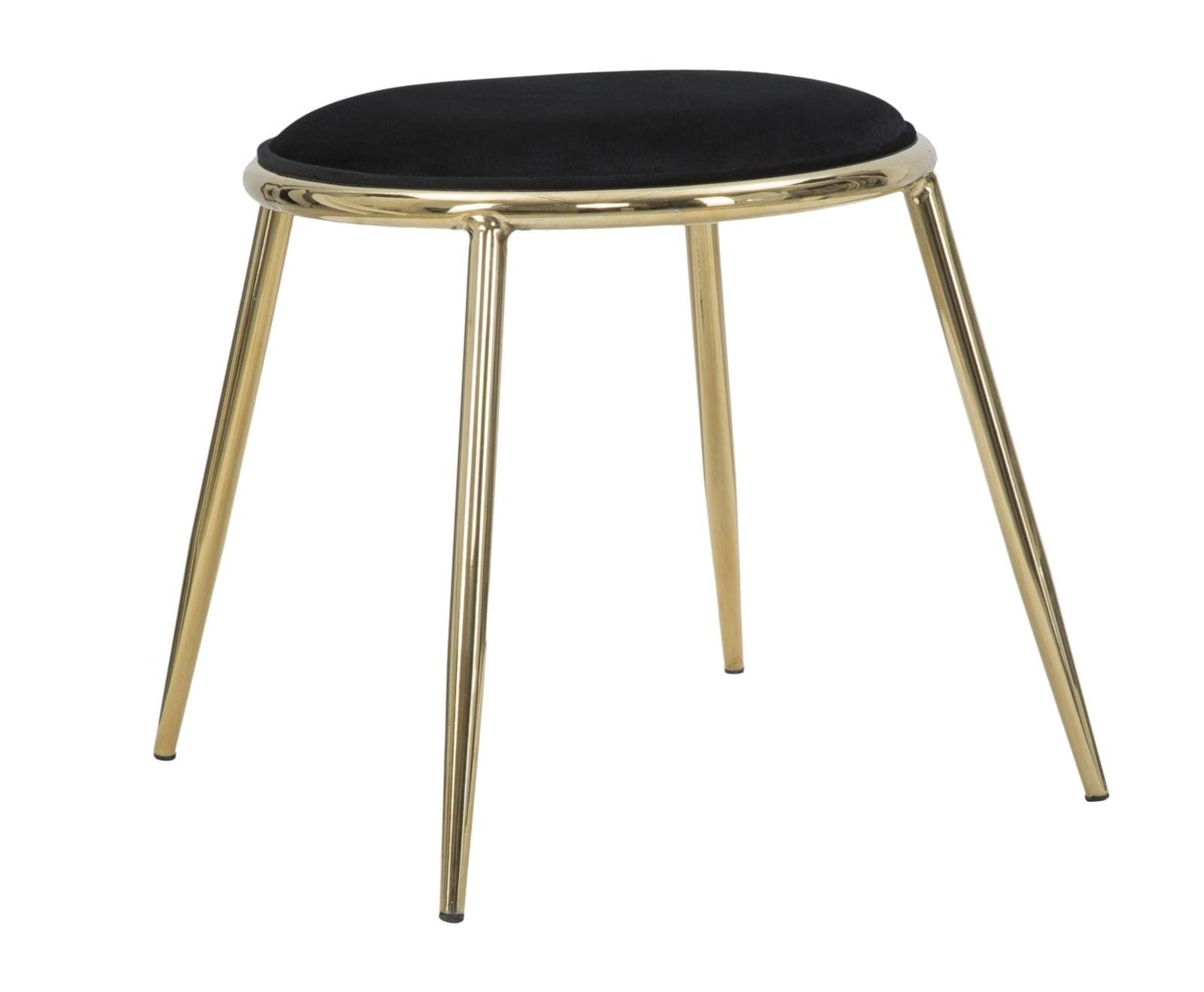 Sgabello Glam Emily Nero cm Ø 45x45 (Altezza Gambe cm 41) (3)