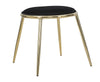 Sgabello Glam Emily Nero cm Ø 45x45 (Altezza Gambe cm 41) (3)