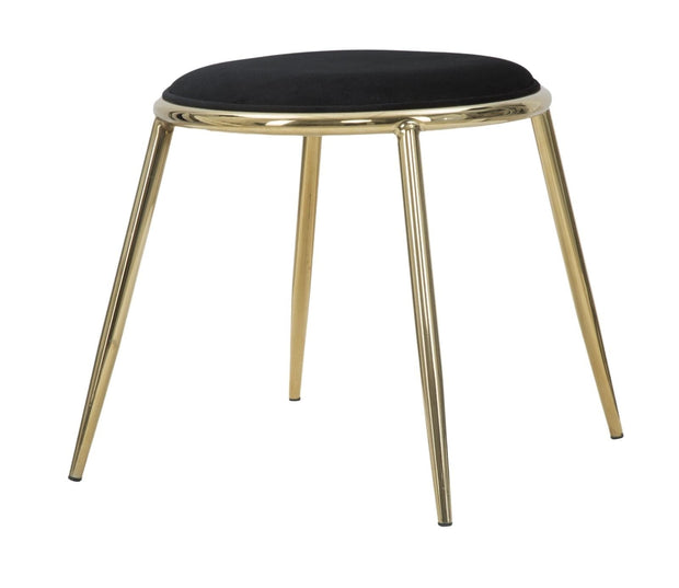 Sgabello Glam Emily Nero cm Ø 45x45 (Altezza Gambe cm 41) (4)
