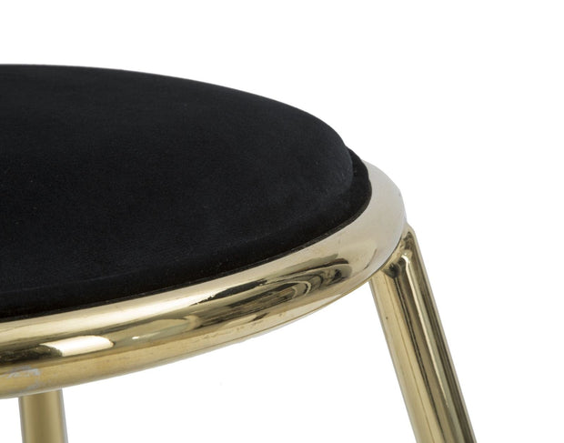 Sgabello Glam Emily Nero cm Ø 45x45 (Altezza Gambe cm 41) (5)