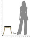 Sgabello Glam Emily Nero cm Ø 45x45 (Altezza Gambe cm 41) (8)