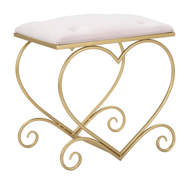 Sgabello Heart Rosa cm 50x37,5x51,5