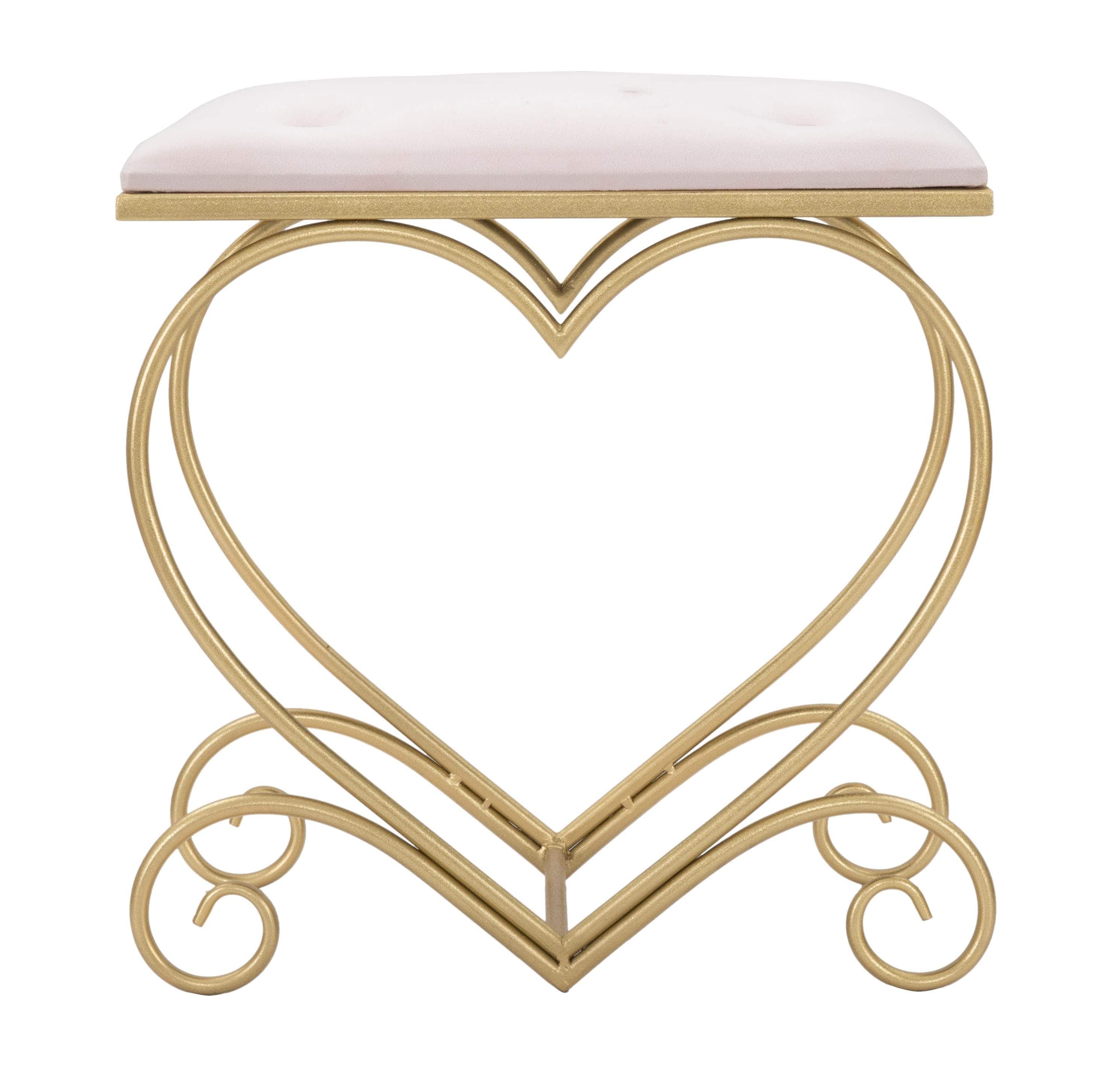 Sgabello Heart Rosa cm 50x37,5x51,5 (2)