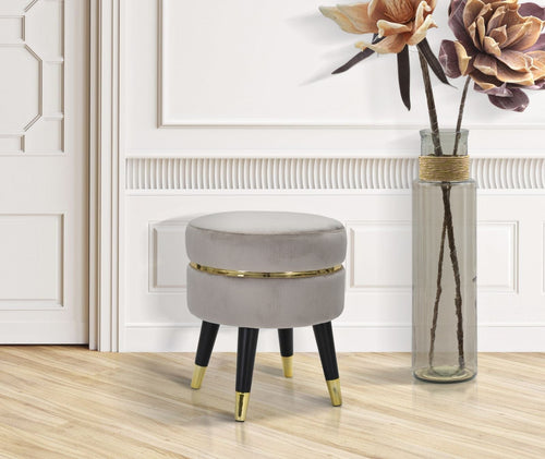 Sgabello Paris Grigio/Gold cm Ø 35x40,5 (1)