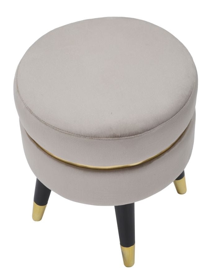 Sgabello Paris Grigio/Gold cm Ø 35x40,5 (2)