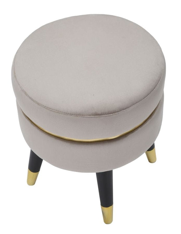 Sgabello Paris Grigio/Gold cm Ø 35x40,5 (2)