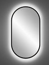 Comad Specchio bagno con illuminazione a LED Apollo Nero