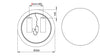 Comad Specchio bagno con illuminazione a LED Hestia Piccola Oro