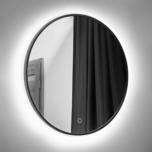 Specchio bagno con illuminazione a LED Luna Nero (1)