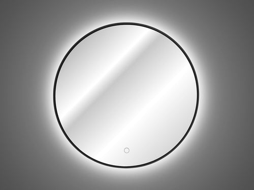 Comad Specchio bagno con illuminazione a LED Luna Piccola Nero