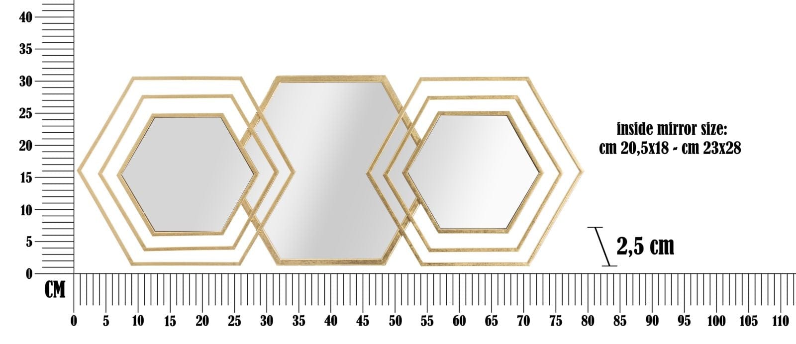 Specchio Da Muro Triply cm 80x2,5x30cm (5)