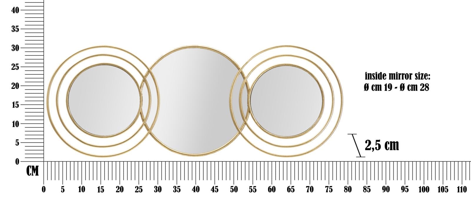 Specchio Da Muro Triply Round cm 79x2,5x30 (5)