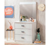 Specchio decorativo per giovani in paglia Bianco, l71xL3xH75 cm (1)