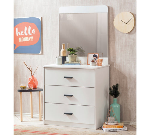 Specchio decorativo per giovani in paglia Bianco, l71xL3xH75 cm (1)