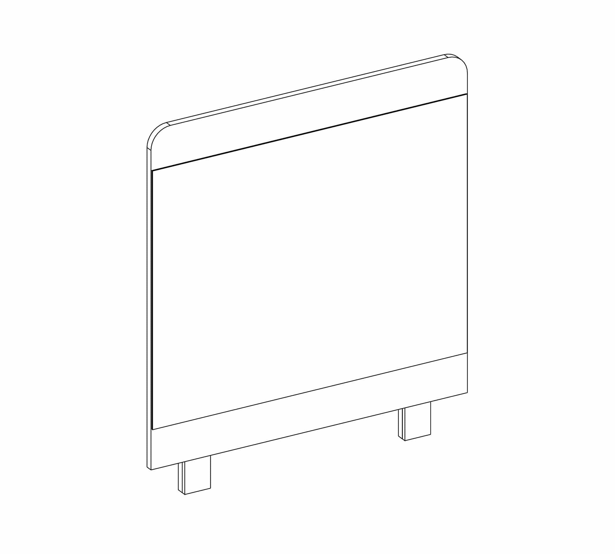 Specchio decorativo per giovani in paglia Bianco, l71xL3xH75 cm (2)