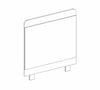 Specchio decorativo per giovani in paglia Bianco, l71xL3xH75 cm (2)