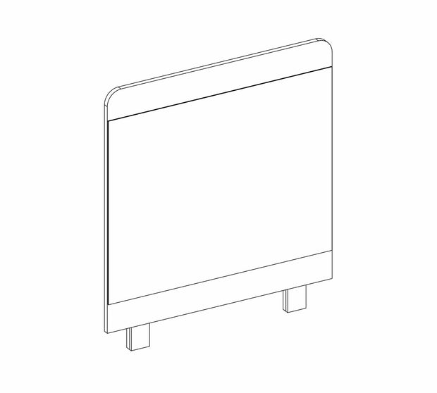 Specchio decorativo per giovani in paglia Bianco, l71xL3xH75 cm (2)