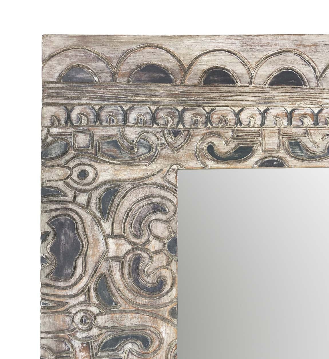 Specchio Ethnic Carved Naturale (1)