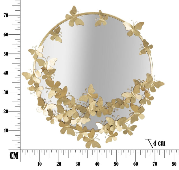 Specchio Farfalle Round cm 74x4x75 (Misura Specchio cm Ø 60) (8)