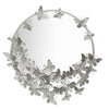 Specchio Farfalle Round Silver cm Ø 74x4x75
