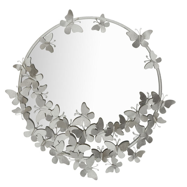 Specchio Farfalle Round Silver cm Ø 74x4x75
