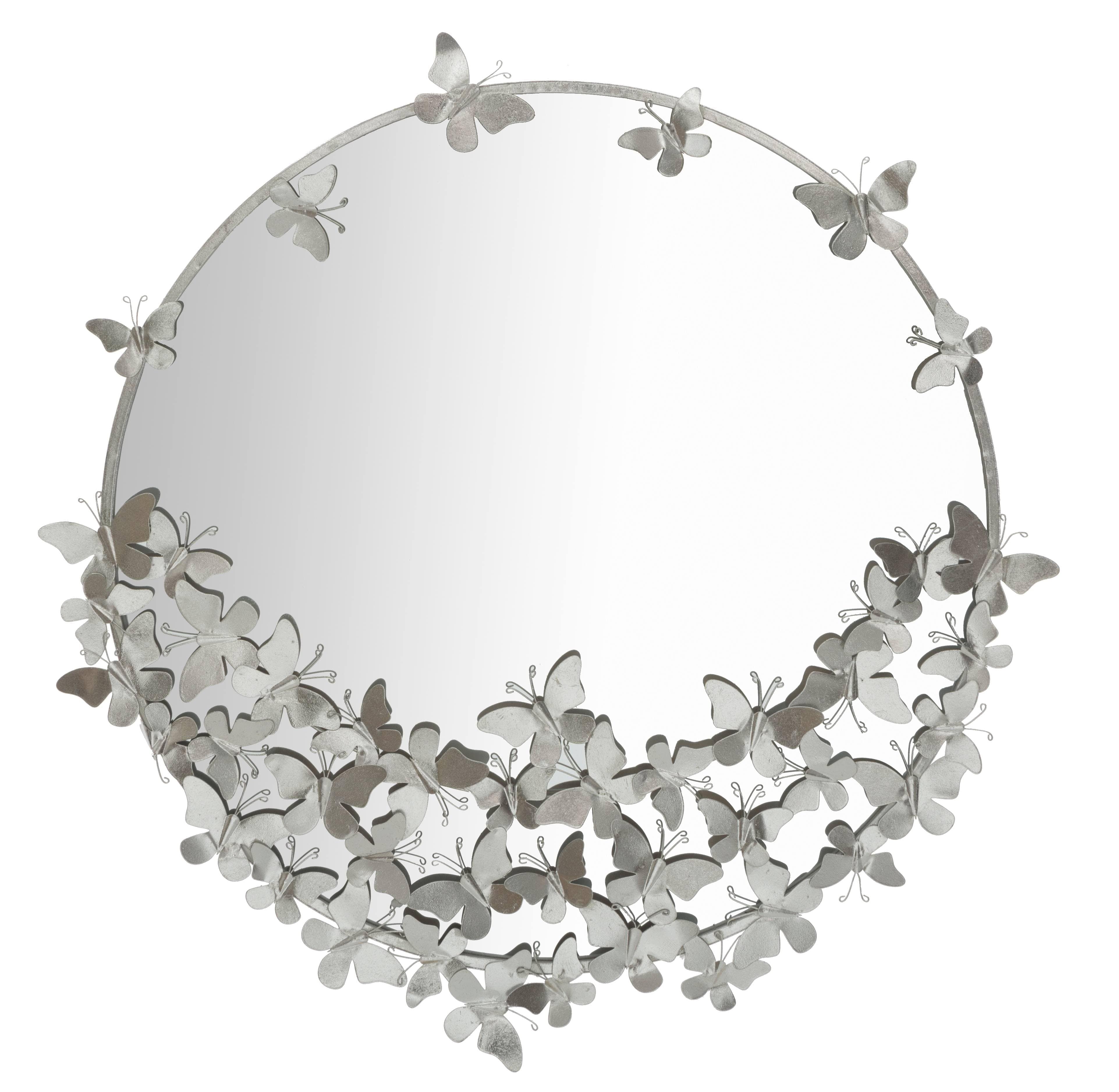 Specchio Farfalle Round Silver cm Ø 91x3x94 (1)
