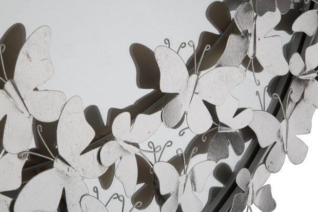 Specchio Farfalle Round Silver cm Ø 91x3x94 (4)