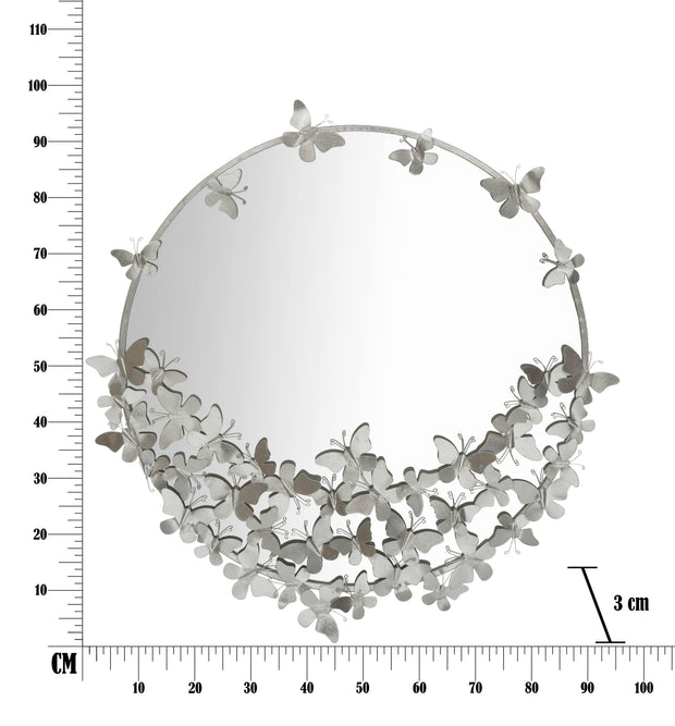 Specchio Farfalle Round Silver cm Ø 91x3x94 (6)