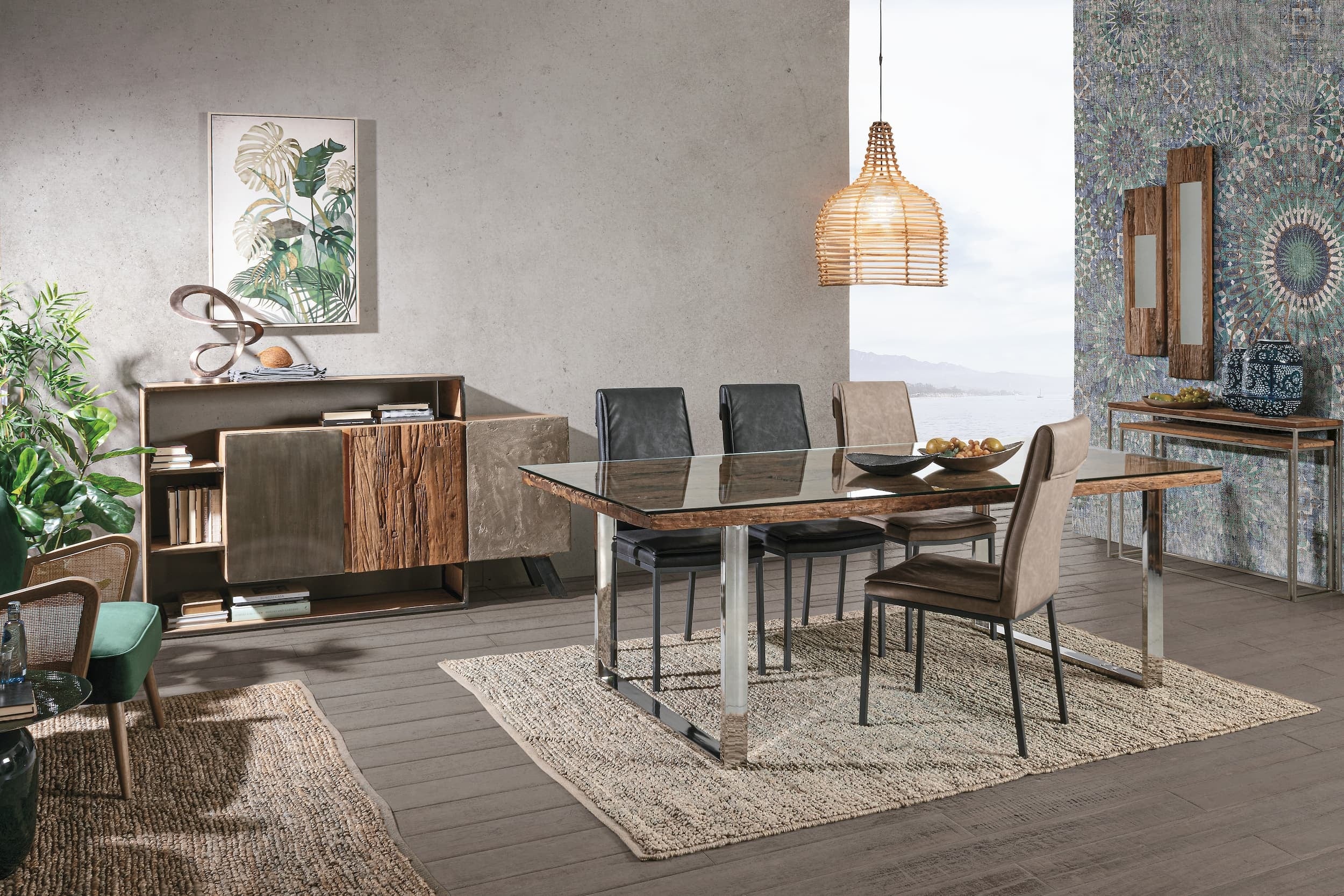 Bizzotto Specchio Rafter Grande Naturale