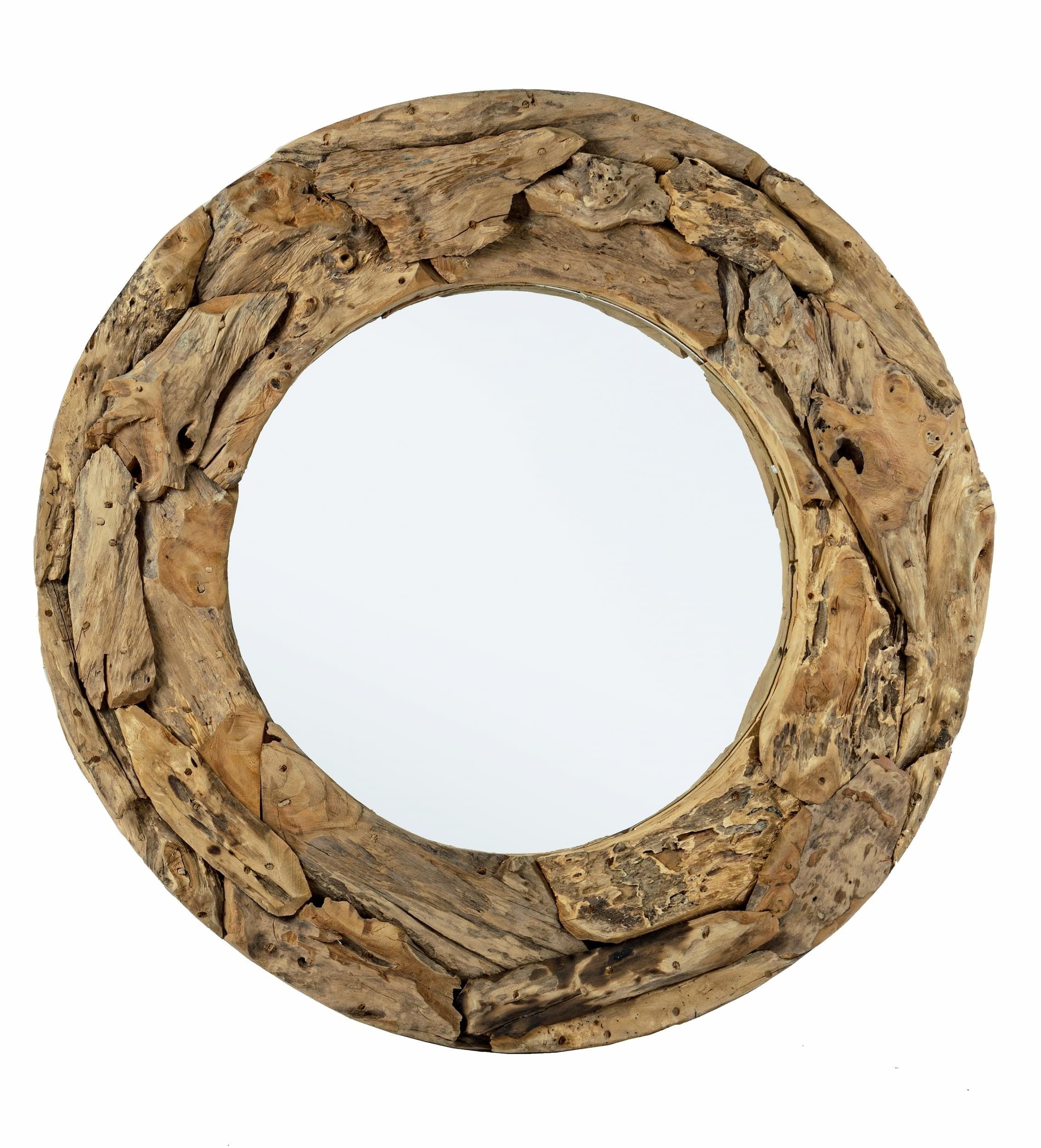Bizzotto Specchio Raven Round Naturale