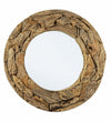 Bizzotto Specchio Raven Round Naturale