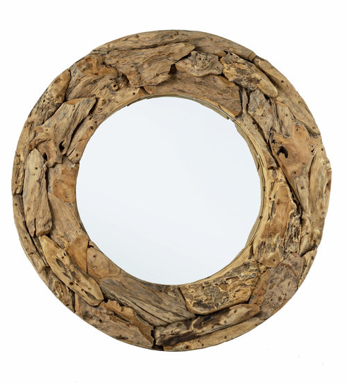 Bizzotto Specchio Raven Round Naturale