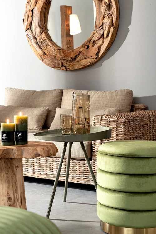 Bizzotto Specchio Raven Round Naturale