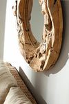 Bizzotto Specchio Raven Round Naturale