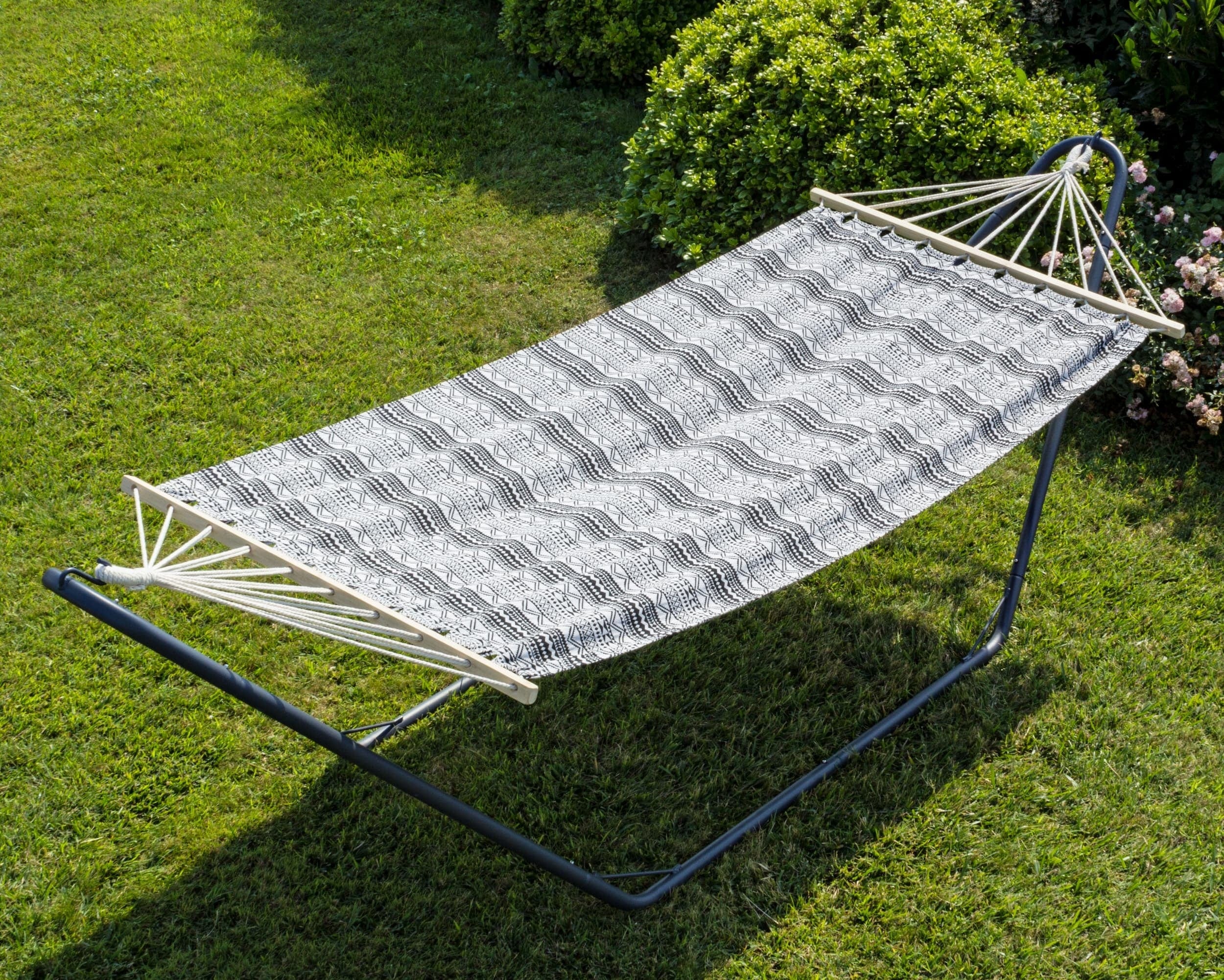 Bizzotto Supporto per amaca da giardino Stela Nero