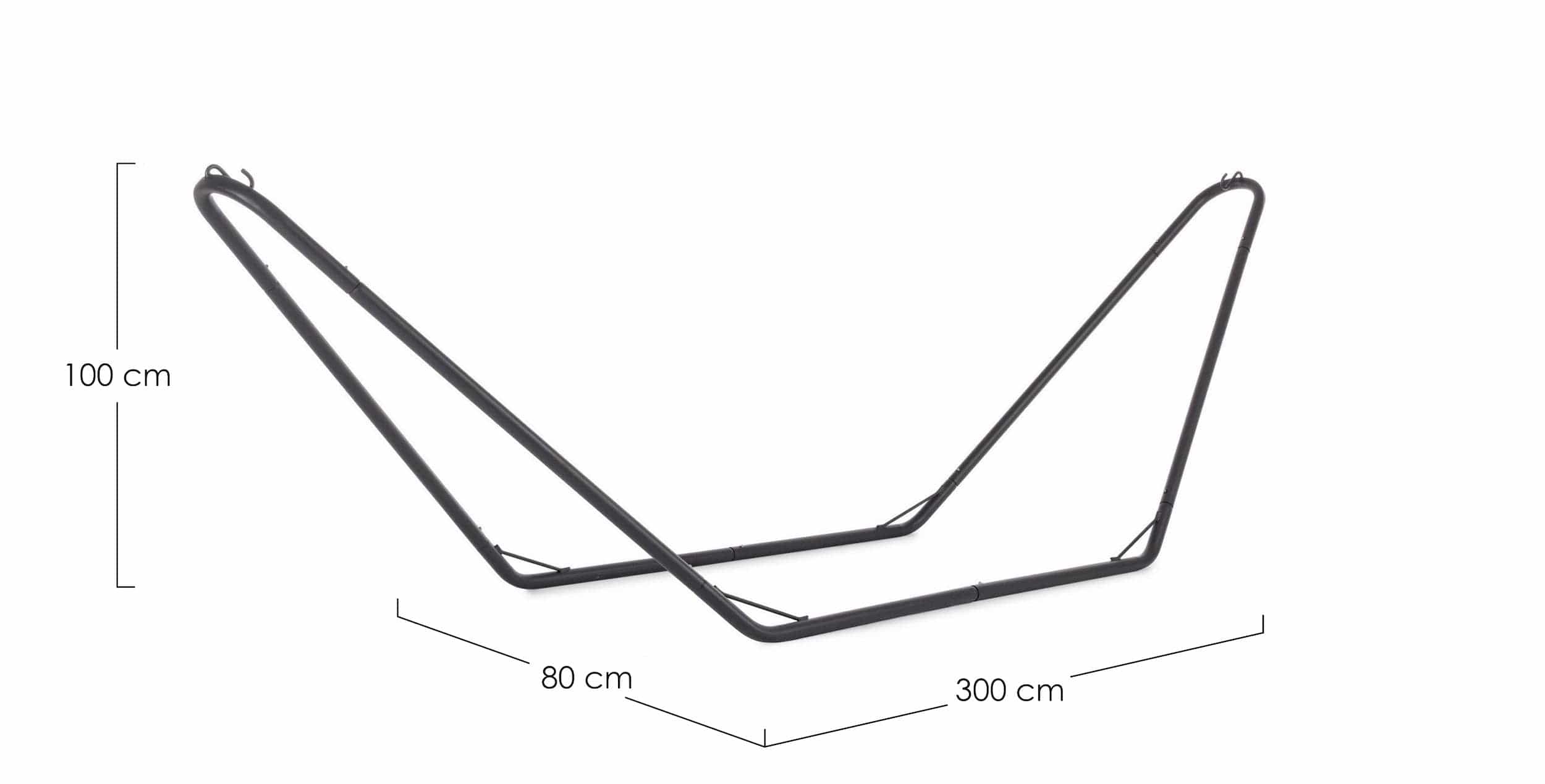 Bizzotto Supporto per amaca da giardino Stela Nero