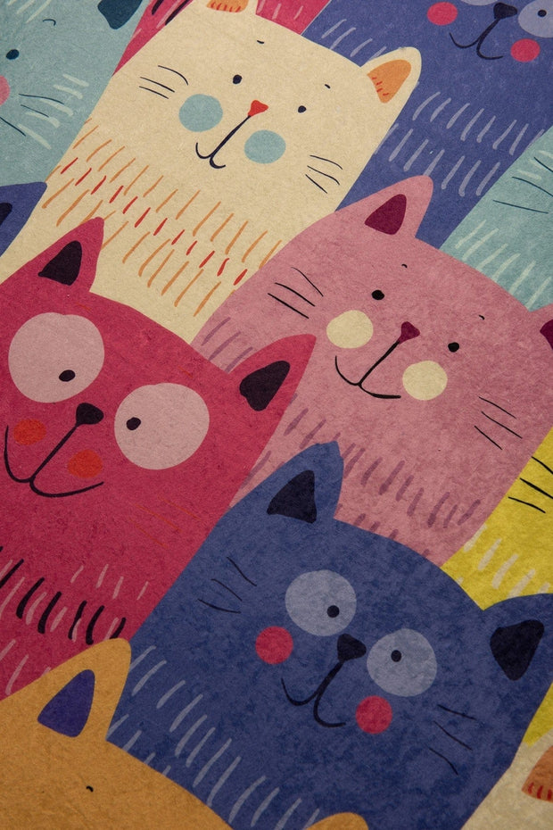 Tappeto per bambini Colorful Cats Multicolore (3)