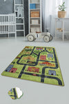 Tappeto per bambini Green Small Town Multicolore