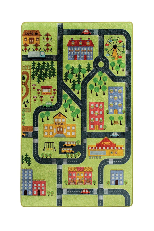 Tappeto per bambini Green Small Town Multicolore (1)