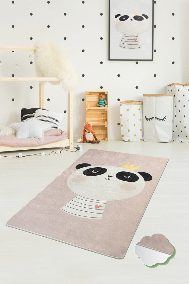 Tappeto per bambini King Panda Multicolore & ASRGRP-COVOR-PENTRU-COPII-KING-PANDA-MULTICOLOR